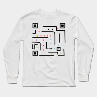 QR Code Pac Man Long Sleeve T-Shirt